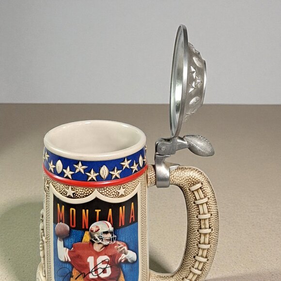 Joe Montana 49ers Super Bowl XXIII Beer Stein Tankard "The Comeback Kid" 1996 - Picture 4 of 12
